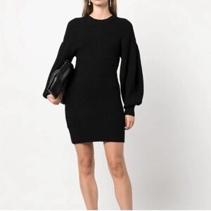 STAUD Marylebone sweater dress black sz